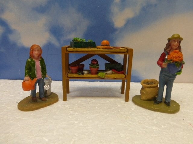 lemax Potting Bench kerstdorp poppetjes accessoire beeldje., Ophalen of Verzenden, Zo goed als nieuw