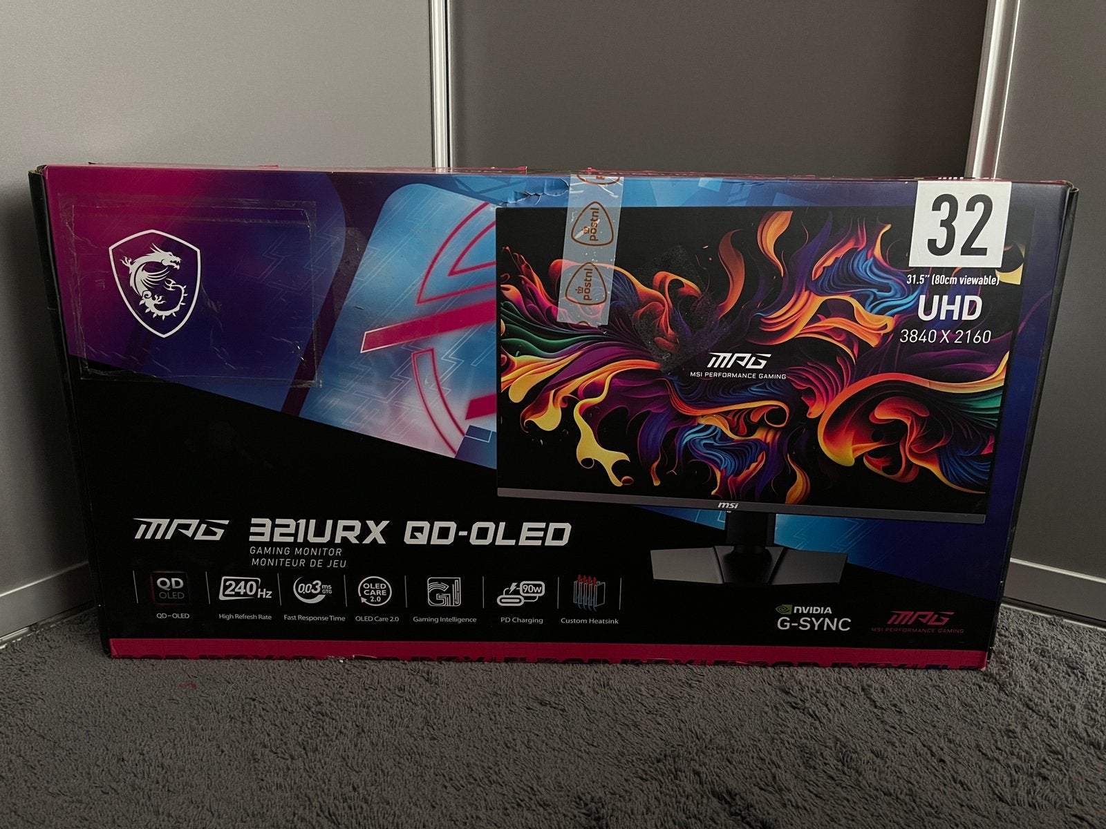 Prachtige MSI MPG 321URX QD-OLED 4K 240hz | Doos + Garantie, Gaming, Nieuw, Ultra HD (4K), 201 Hz of meer