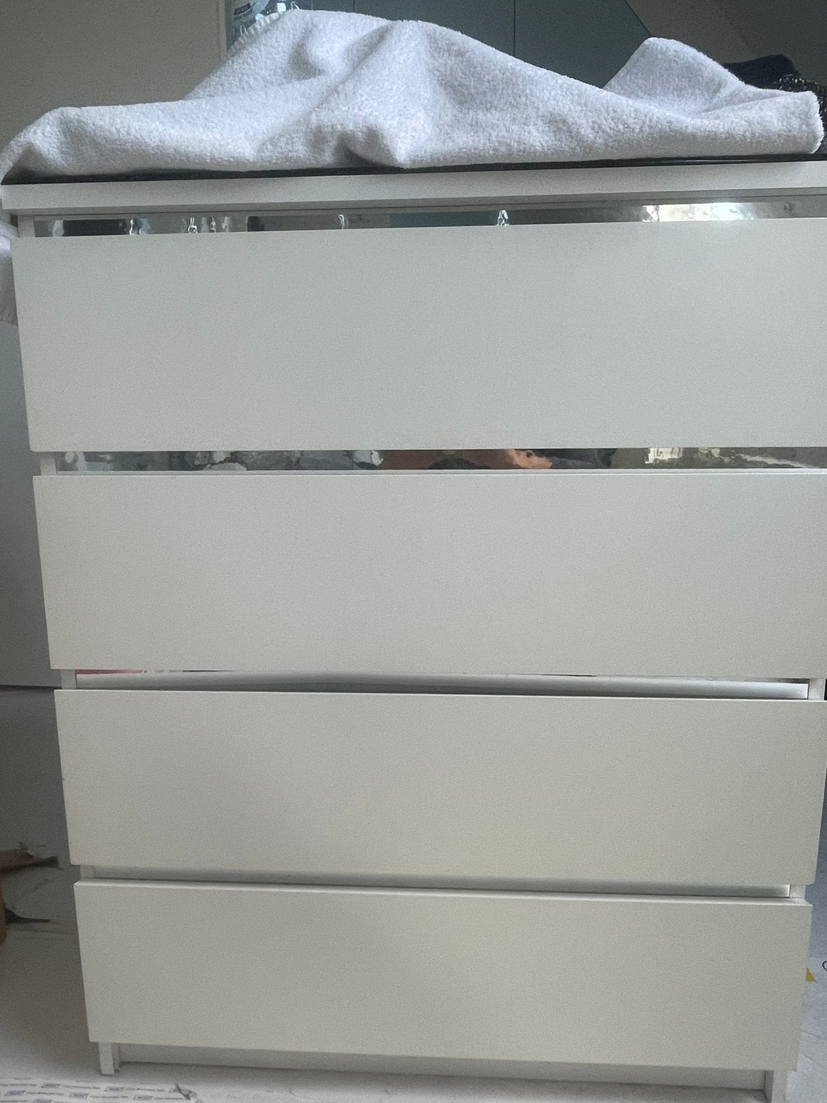 Lade kast Malm wit, Ophalen, Gebruikt, 50 tot 100 cm, Minder dan 100 cm