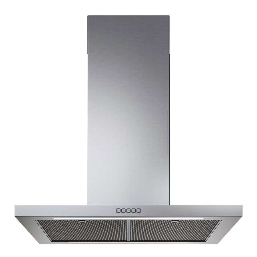 IKEA SVÄVANDE plafond afzuigkap 90 cm RVS, Ophalen, Gebruikt, Eilandschouwkap, Vrijstaand