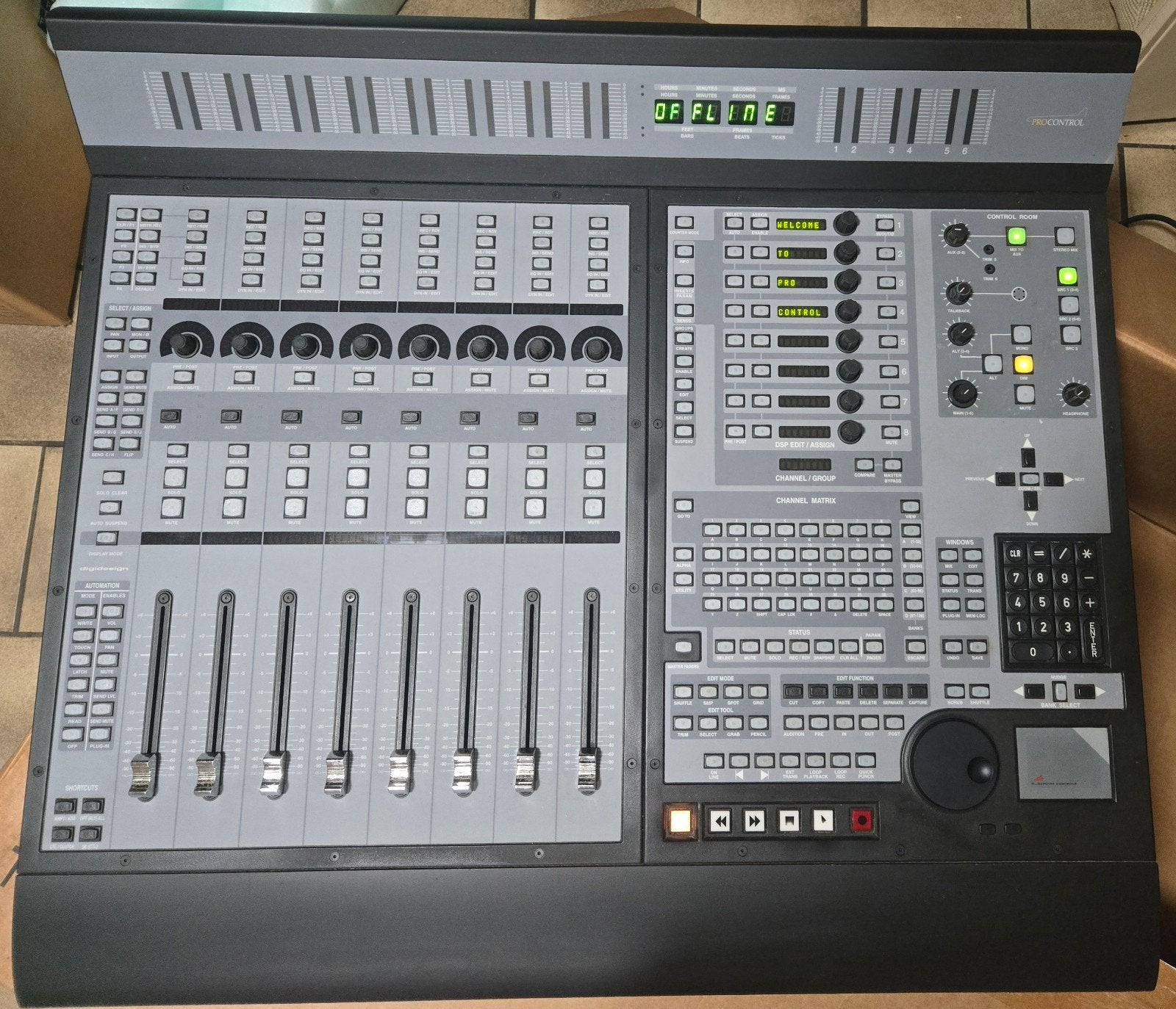 Digidesign ProControl Main Unit, Ophalen of Verzenden, Gebruikt, Minder dan 5 kanalen