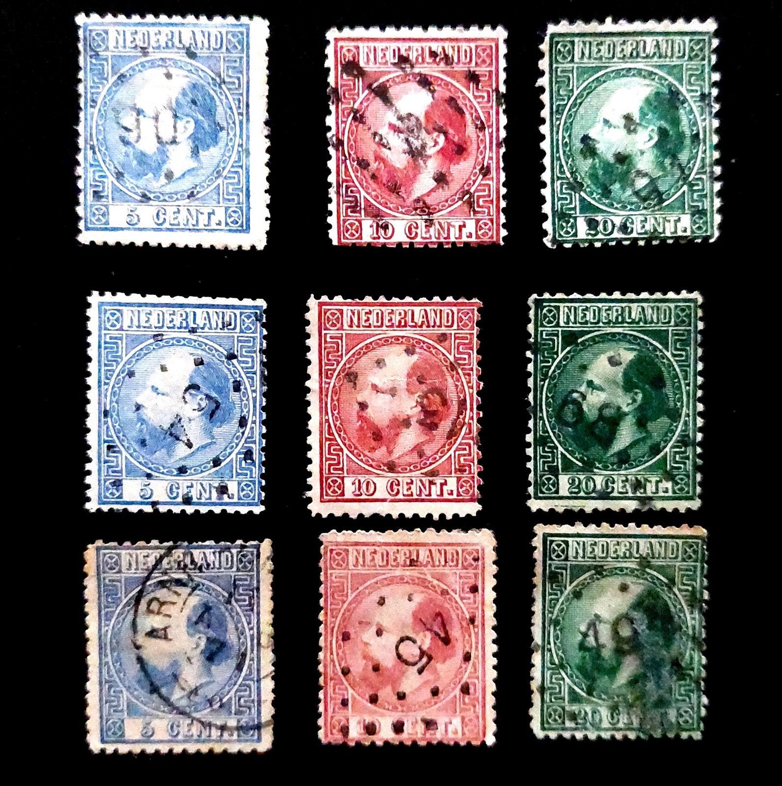 Koning Willem III 1867-1868 gebruikt., Ophalen of Verzenden, T/m 1940, Gestempeld
