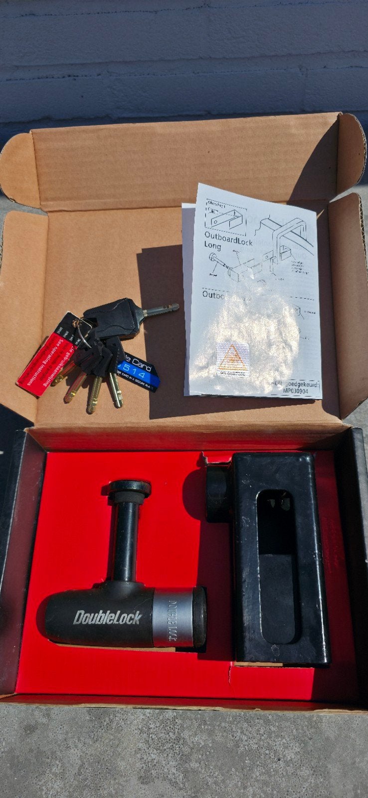 DoubleLock Outboard Lock Long - SCM goedgekeurd, Ophalen of Verzenden, Zo goed als nieuw, Overige typen