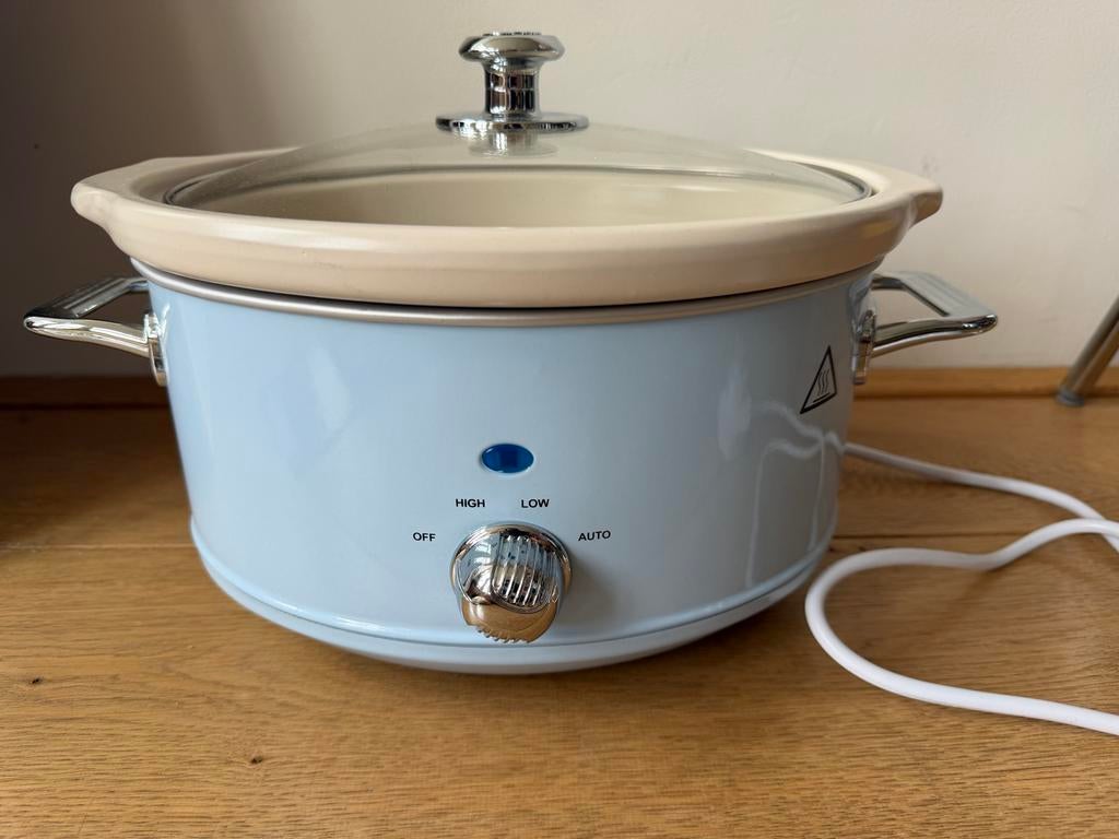 keramische slowcooker, Witgoed en Apparatuur, Slowcookers, Ophalen of Verzenden, Vaatwasmachinebestendig, Zo goed als nieuw