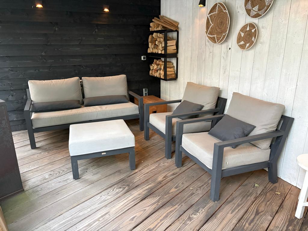 Complete loungeset/tuinset van LIFE Outdoor Living, Ophalen, 4 zitplaatsen, Aluminium, Loungeset