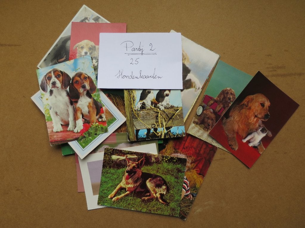 Hondenkaarten (Partij 2) Set van 25 stuks, Verzamelen, Ophalen, Gelopen, Hond of Kat