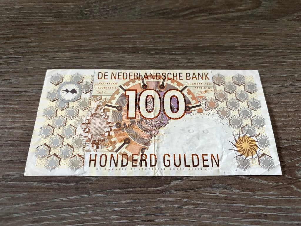Biljet 100 gulden Steenuil, 1992, Ophalen of Verzenden, 100 gulden