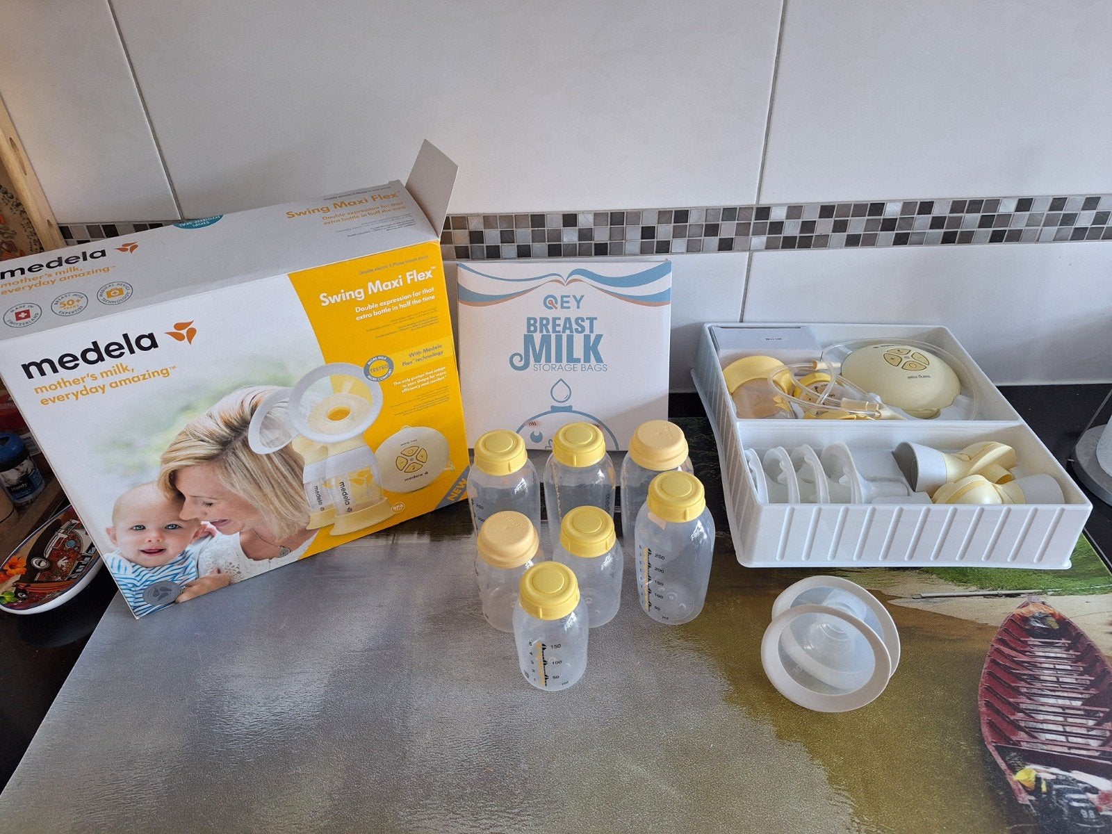 Medela dubbele elektrische kolf, Ophalen, Medela, Borstkolf, Gebruikt