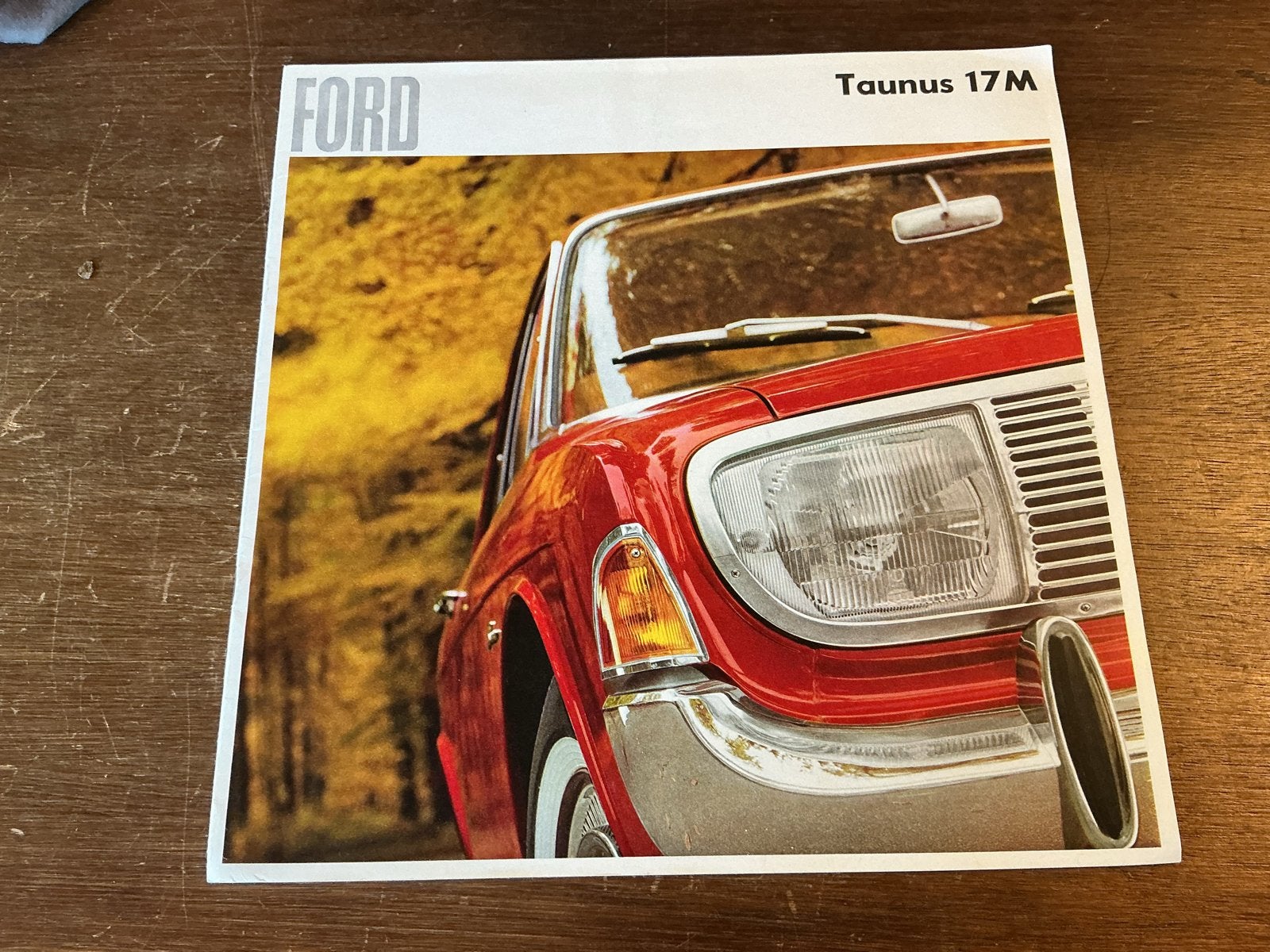Groot formaat folder Ford Taunus 17M, Ophalen of Verzenden, Nieuw, Ford