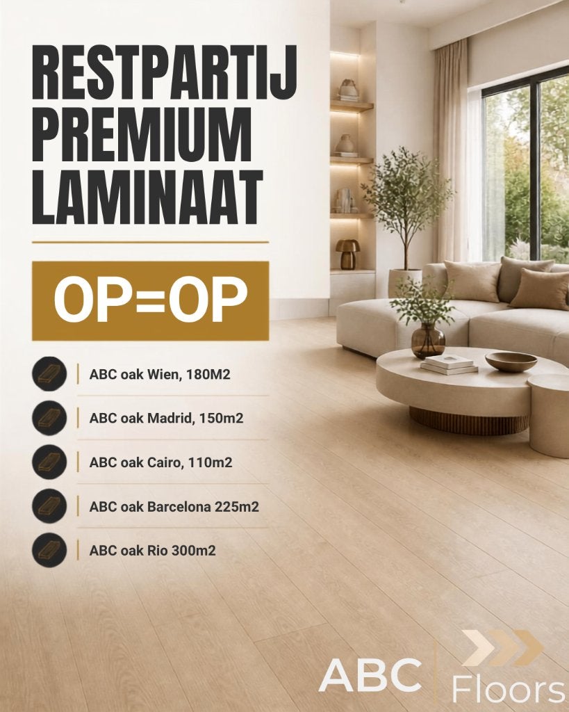 PREMIUM LAMINAAT RESTPARTIJEN – VANAF €9,95 PER M²!, Ophalen, Nieuw, 75 m² of meer, Laminaat