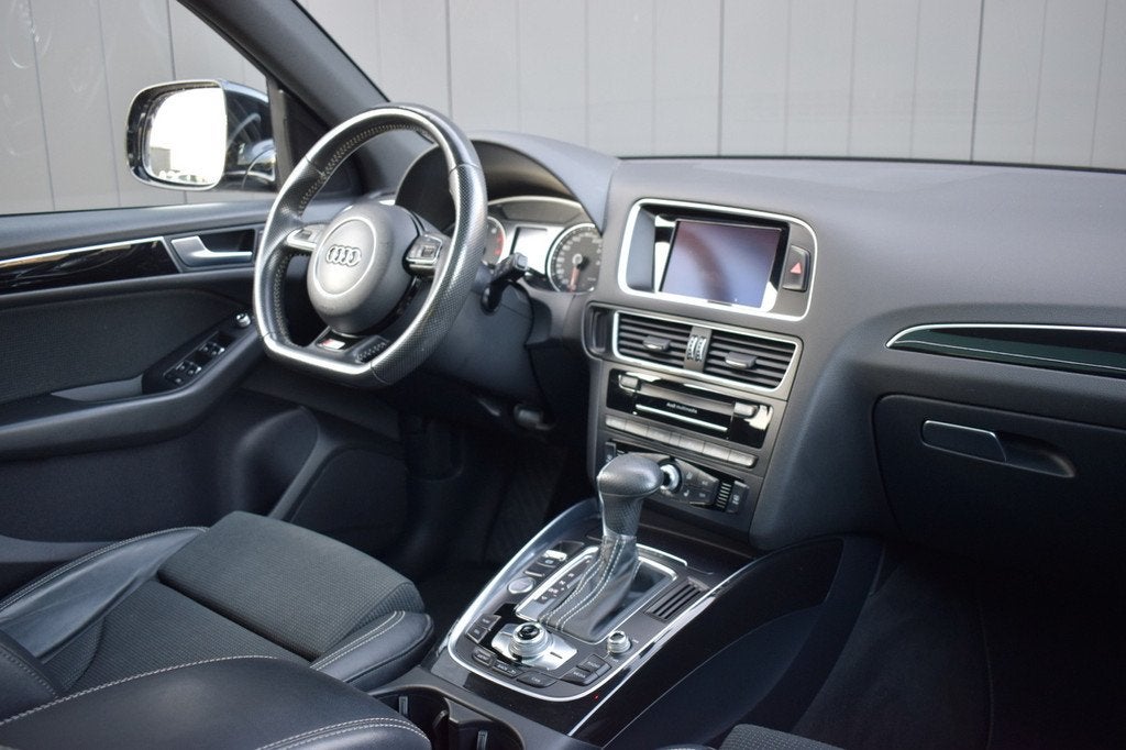 Audi Q5 2.0 TFSi 230pk Quattro Pro Line Plus Panoramadak | 2, Auto's, Audi, Gebruikt, 4 cilinders, Leder en Stof, Zwart