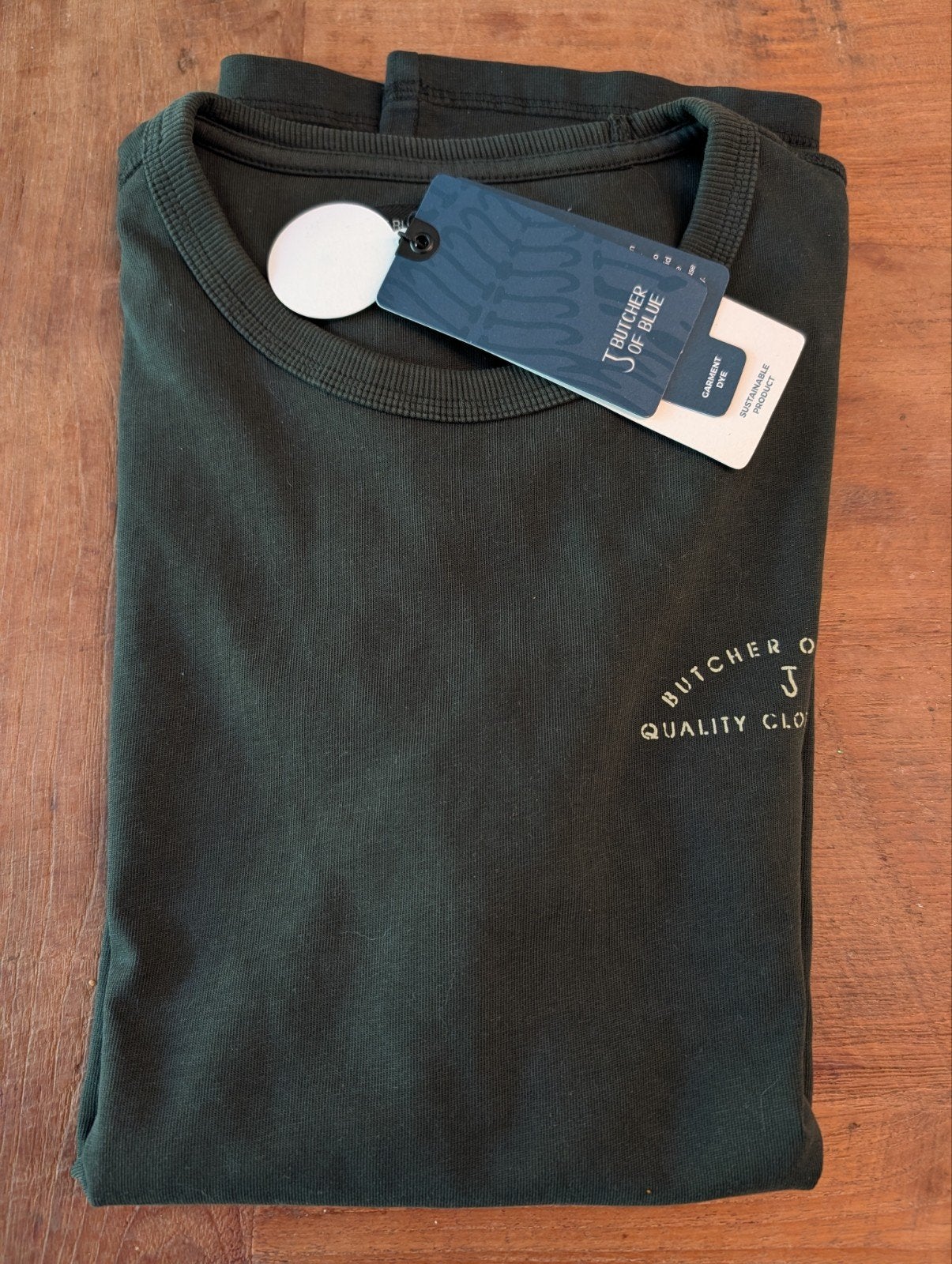 NIEUW Butcher of Blue t-shirt - donkergroen - Maat L, Maat 52/54 (L), Butcher of Blue, Nieuw, Ophalen of Verzenden