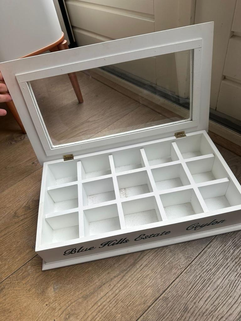 Riviera Maison Theedoos, Ophalen, Hout, Zo goed als nieuw, Wit