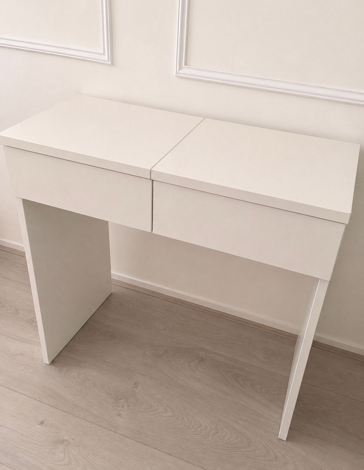 Ikea Bureau/Make-up Tafel met Spiegel en Lade - Z.G.A.N., Ophalen, Overige typen, Met lades, Spaanplaat of MDF