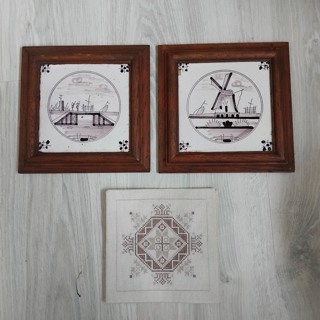 2 mangaan, oud hollandse tegeltjes, Antiek en Kunst, Ophalen of Verzenden