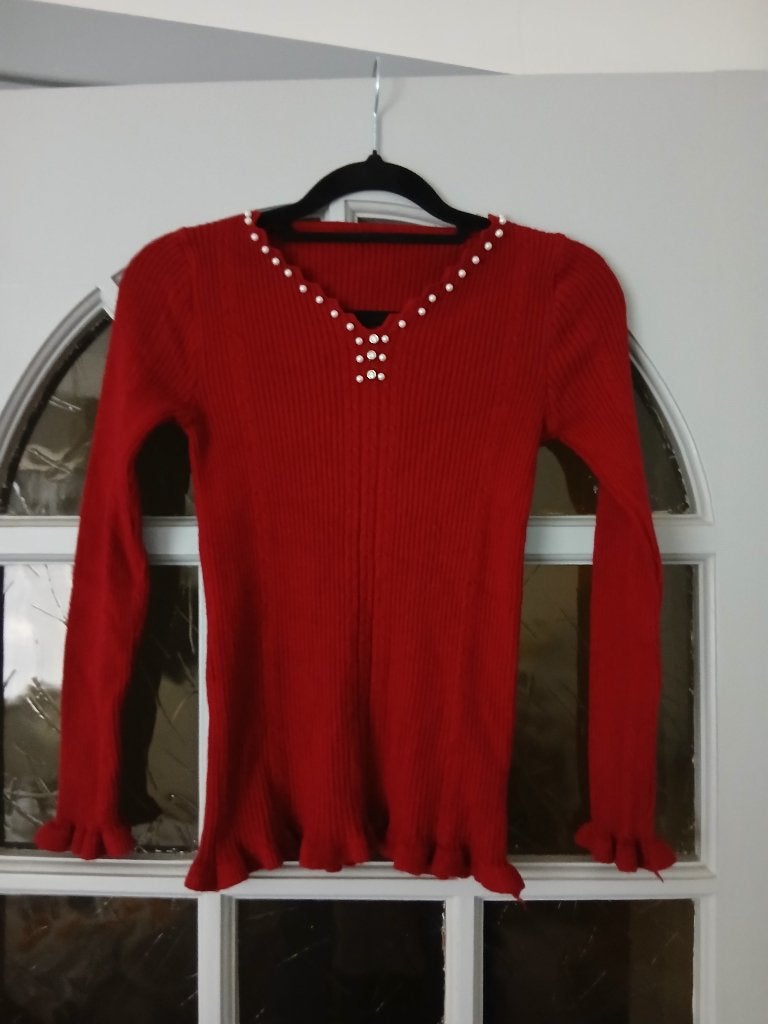Trui Kleur Bordeaux Maat S (rekbaar), Ophalen of Verzenden, Zo goed als nieuw, Maat 38/40 (M), Rood