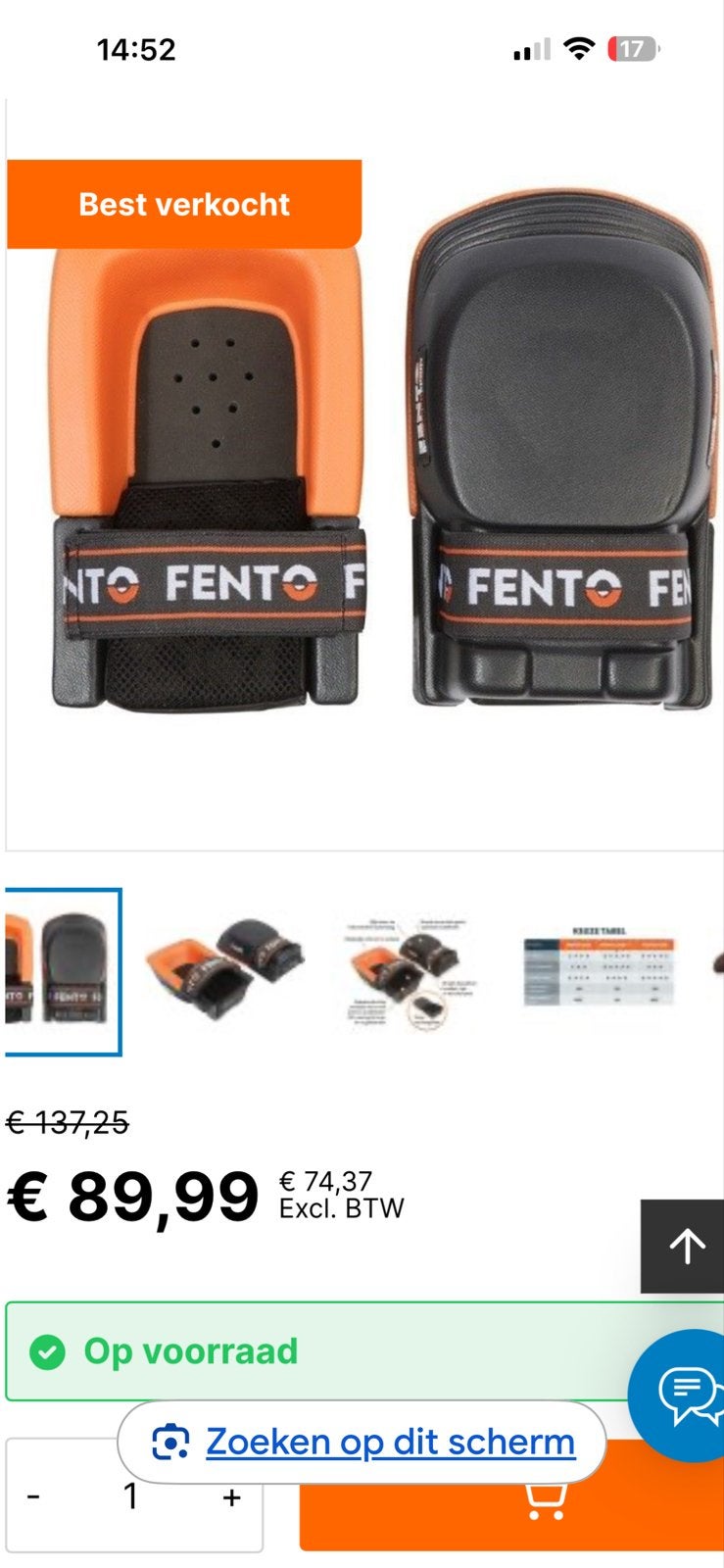 FENTO Kniebeschermers - Ergonomisch en Comfortabel, Doe-het-zelf en Verbouw, Veiligheidskleding, Ophalen of Verzenden, Nieuw