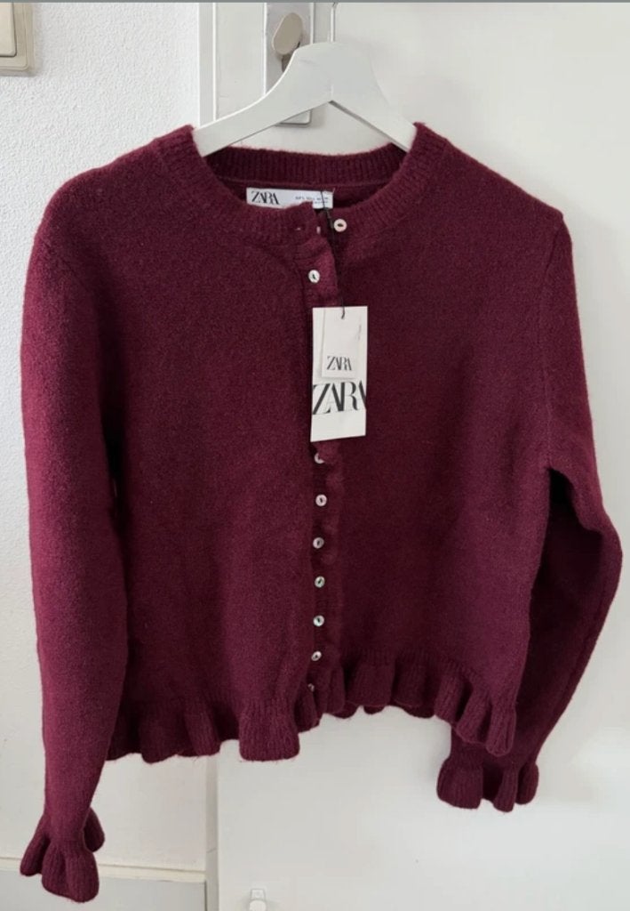 Zara ruffle vest, Overige kleuren, Zara, Maat 42/44 (L), Nieuw