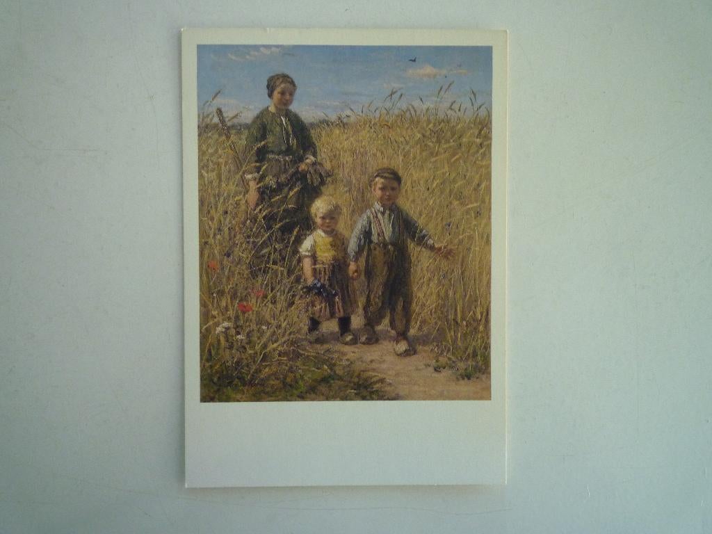 Kunstkaart Jan Zoetelief Tromp Huiswaarts door het korenveld, Ophalen of Verzenden, Voor 1920, Overige thema's