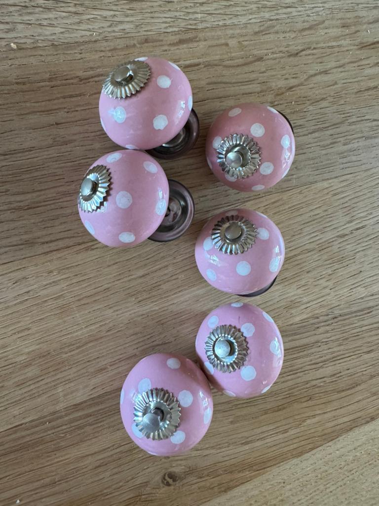 6x kastknop, Ophalen, Gebruikt, Overige materialen, Overige typen