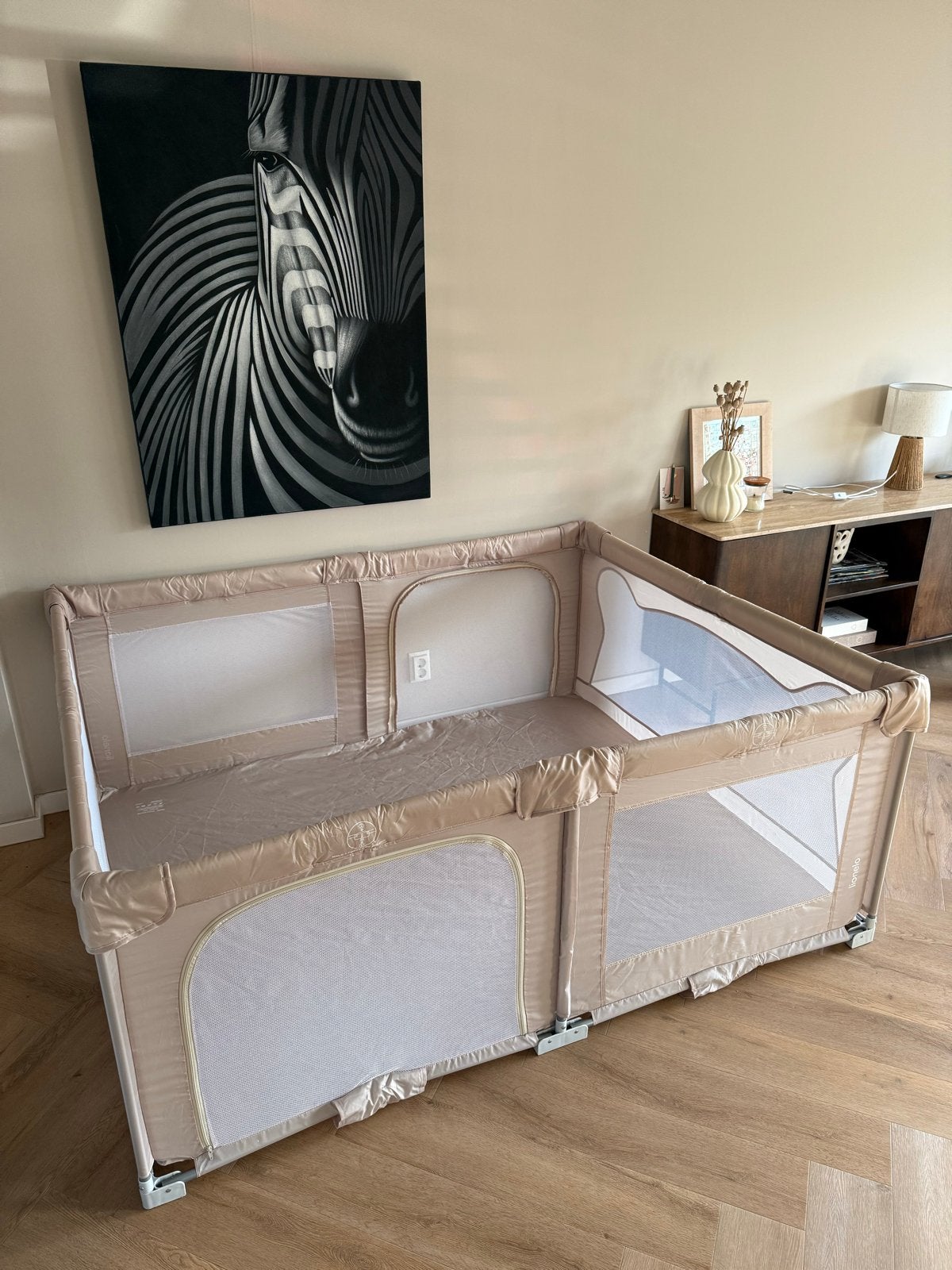 Lionelo Grondbox 150x180x76,5 - Makkelijk opvouwbaar, Ophalen, Gebruikt, Rechthoekig