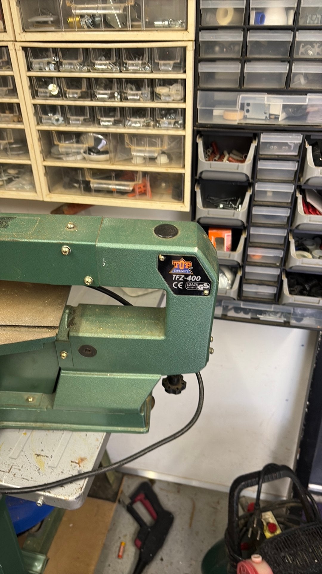 Topcraft lintzaagmachine TFZ-400, Ophalen, Gebruikt, 30 tot 70 mm, Figuurzaag