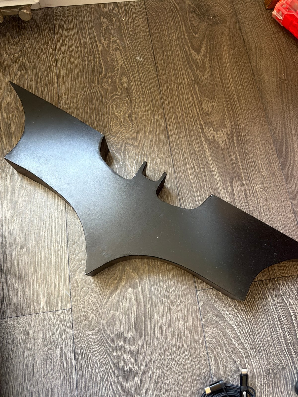 Stoere Batman wanddecoratie van ijzer voor jongenskamer, Ophalen, Metaal, Zwart, Met ophangsysteem