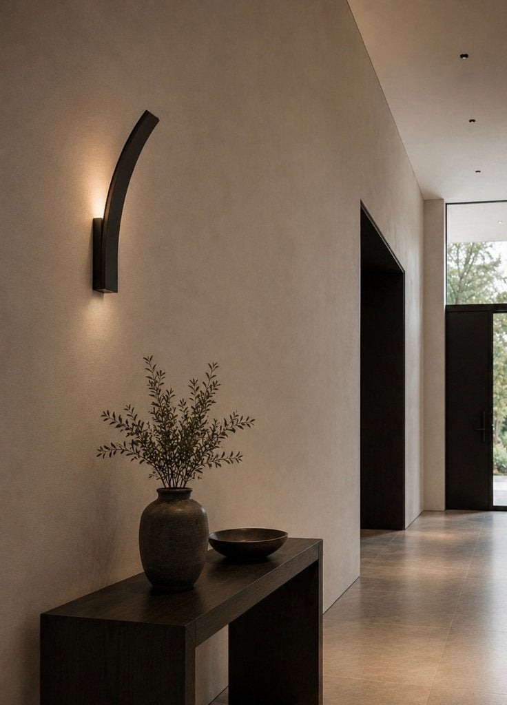 Strakke wandlamp zwart van Ilfari Stream W1 XL twv € 650,00