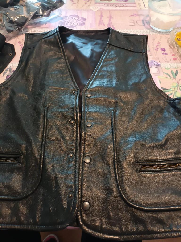 Stoer leren vest / gilet - Maat XL, Ophalen, Zo goed als nieuw, Onbekend