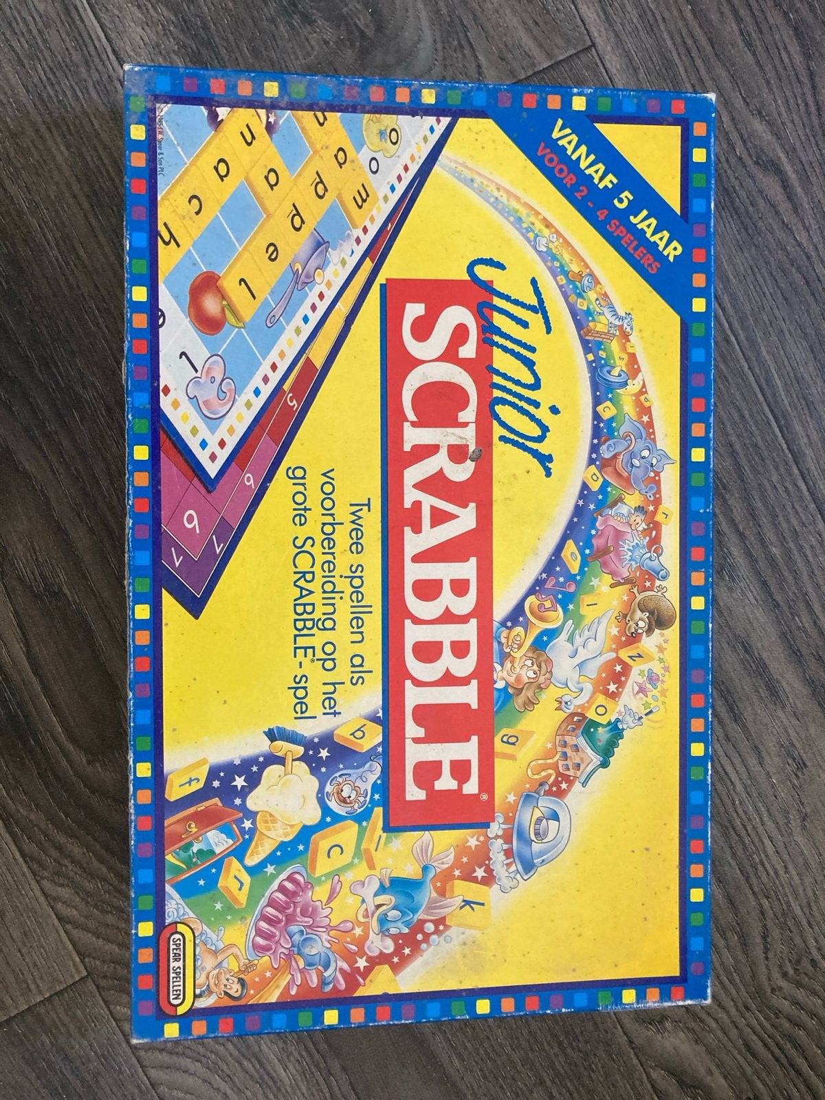 Junior Scrabble - Twee spellen in één, Drie of vier spelers, Ophalen of Verzenden, Gebruikt