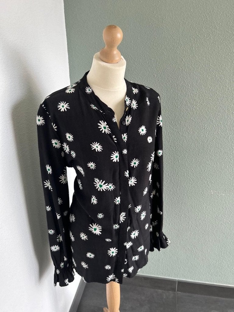 Fabienne Chapot maat 40 Studio Noa Blouse bloem 137, Kleding | Dames, Blouses en Tunieken, Maat 38/40 (M), Zwart, Ophalen of Verzenden