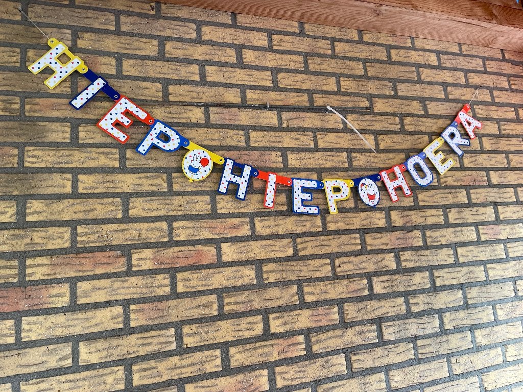Verjaardags slinger Nijntje hiep hiep hoera, Ophalen, Zo goed als nieuw, Versiering, Verjaardag