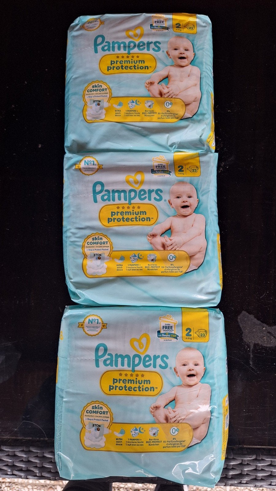 3x Pampers Premium Protection Luiers Maat 2 (23 stuks per p, Ophalen, Nieuw