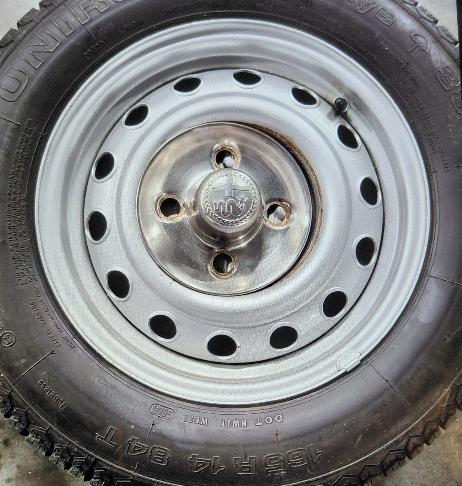 ALFA ROMEO GIULIA GTV SPIDER naafkappen classic 14 inch stal, Ophalen