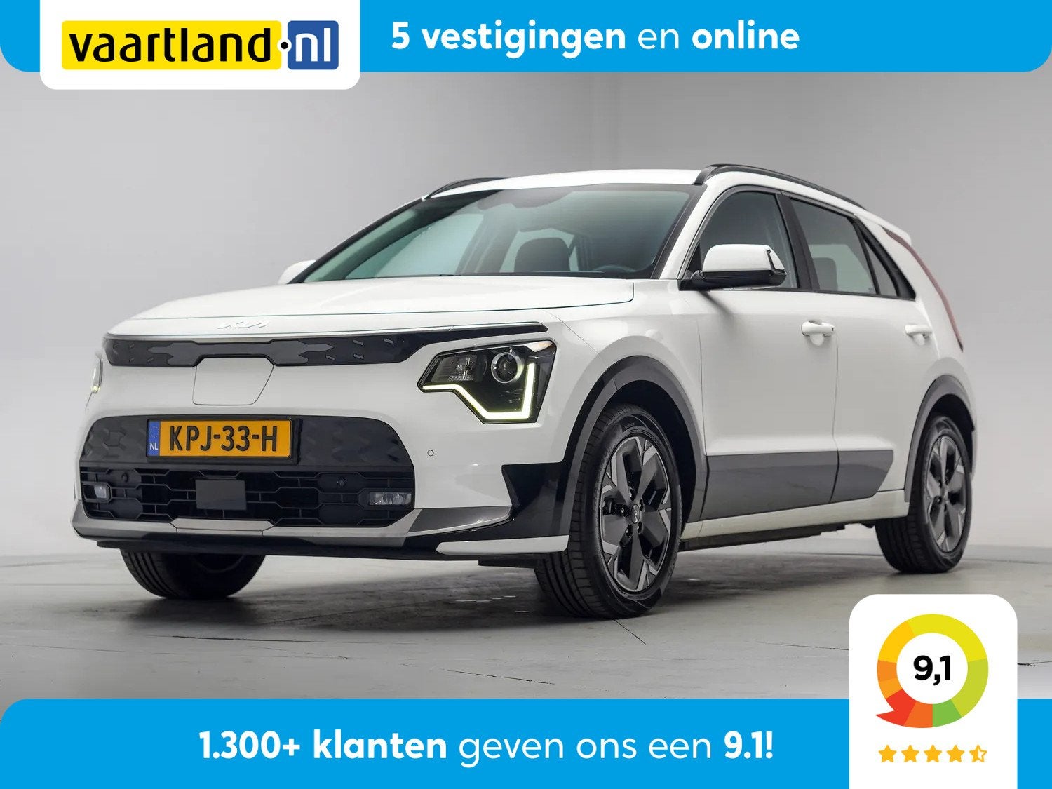 Kia e-Niro DynamicLine 64.8 kWh 3-fase [ Navi Adapt.cruise C, Automaat, 8 kWh, 0 cilinders, Gebruikt