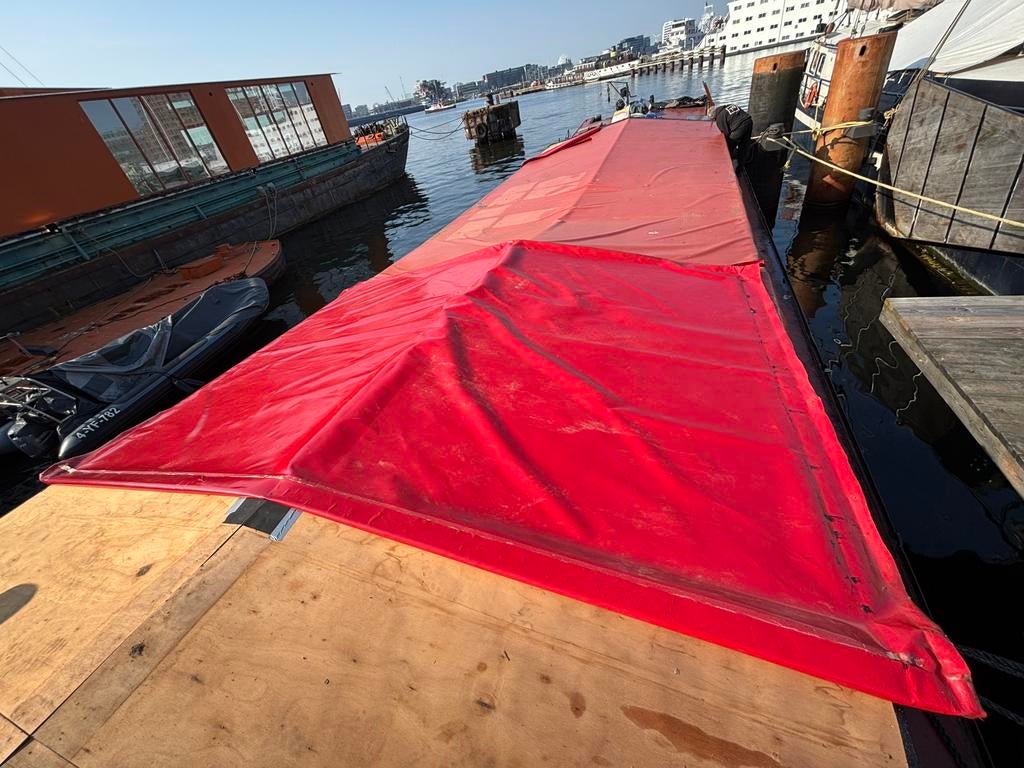 Zwaar professioneel PVC dekzeil 15x4 m, Ophalen, Zo goed als nieuw, 6 meter of meer, 30 tot 60 m²