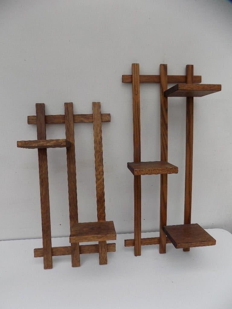 Planten etagiere console hout vintage retro, Ophalen of Verzenden, Gebruikt