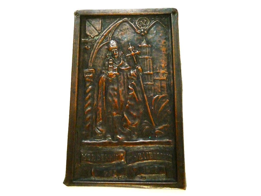 Reliëf St. Willibrordus Utrecht 739 - 1939 Bisschop Utrecht, Antiek en Kunst, Ophalen of Verzenden