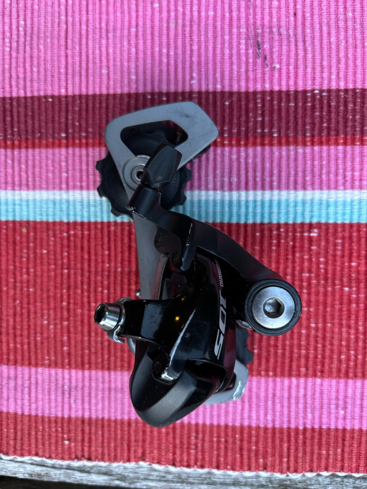 Shimano 105 RD-5700 achterderailleur 10-speed, Fietsen en Brommers, Fietsonderdelen, Gebruikt, Ophalen of Verzenden, Derailleur of Ketting