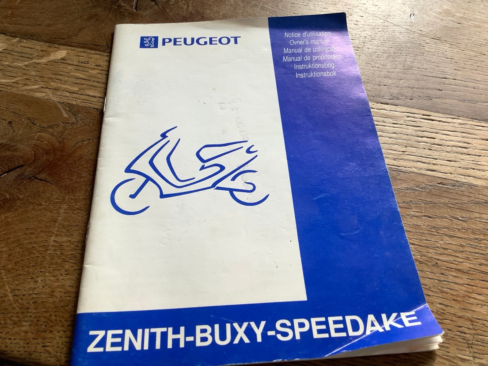 Handleiding Peugeot Zenith Buxy Speedake Scooter.  (14), Fietsen en Brommers, Verzenden