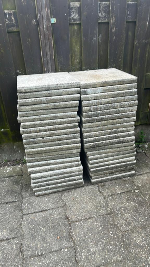 Tegels 40x40 cm - Ongeveer 48 stuks, 40 tot 60 cm, Gebruikt, Vloertegels, 5 tot 10 m²
