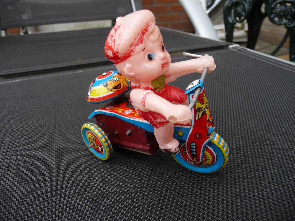 Mooi blikken driewieler. Made in Japan., Antiek en Kunst, Antiek | Speelgoed, Ophalen of Verzenden