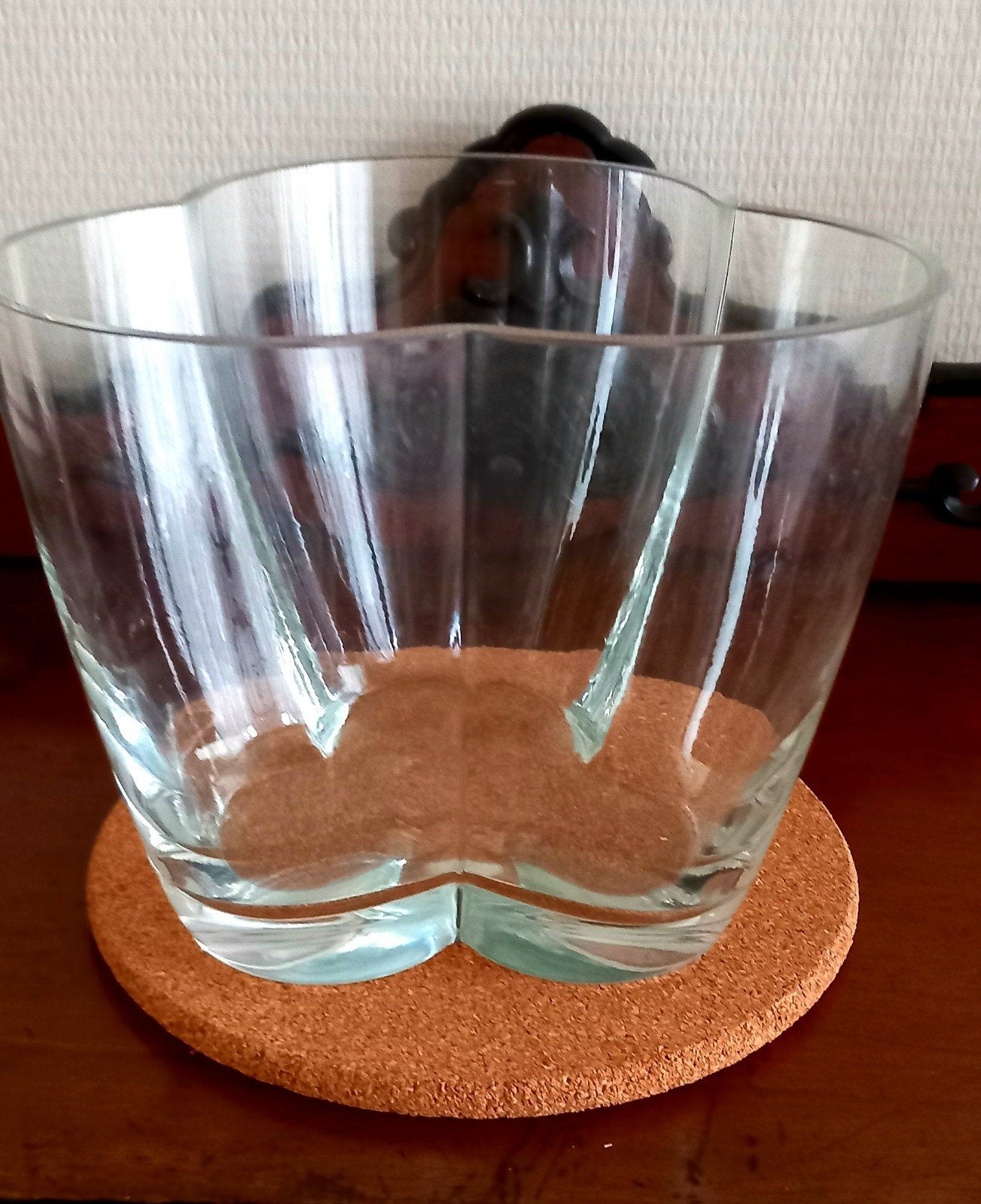 Vaas /massief glas/ 15cm Scandinavische, Ophalen, Glas