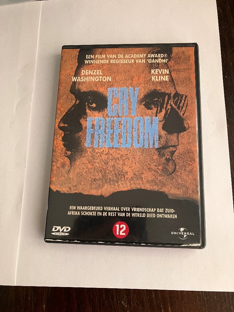 cry freedom dvd denzel washington kevin kline, Alle leeftijden, Ophalen of Verzenden, Zo goed als nieuw
