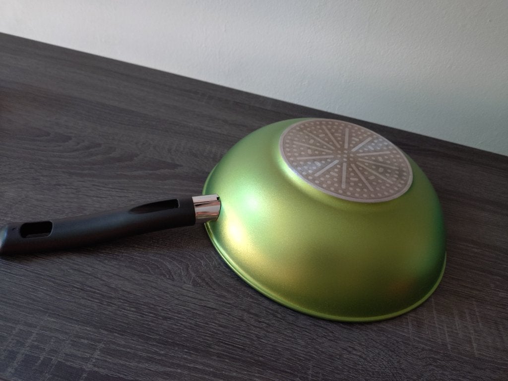 Groene wokpan, Ophalen of Verzenden, Met handvatten, Wok, Nieuw