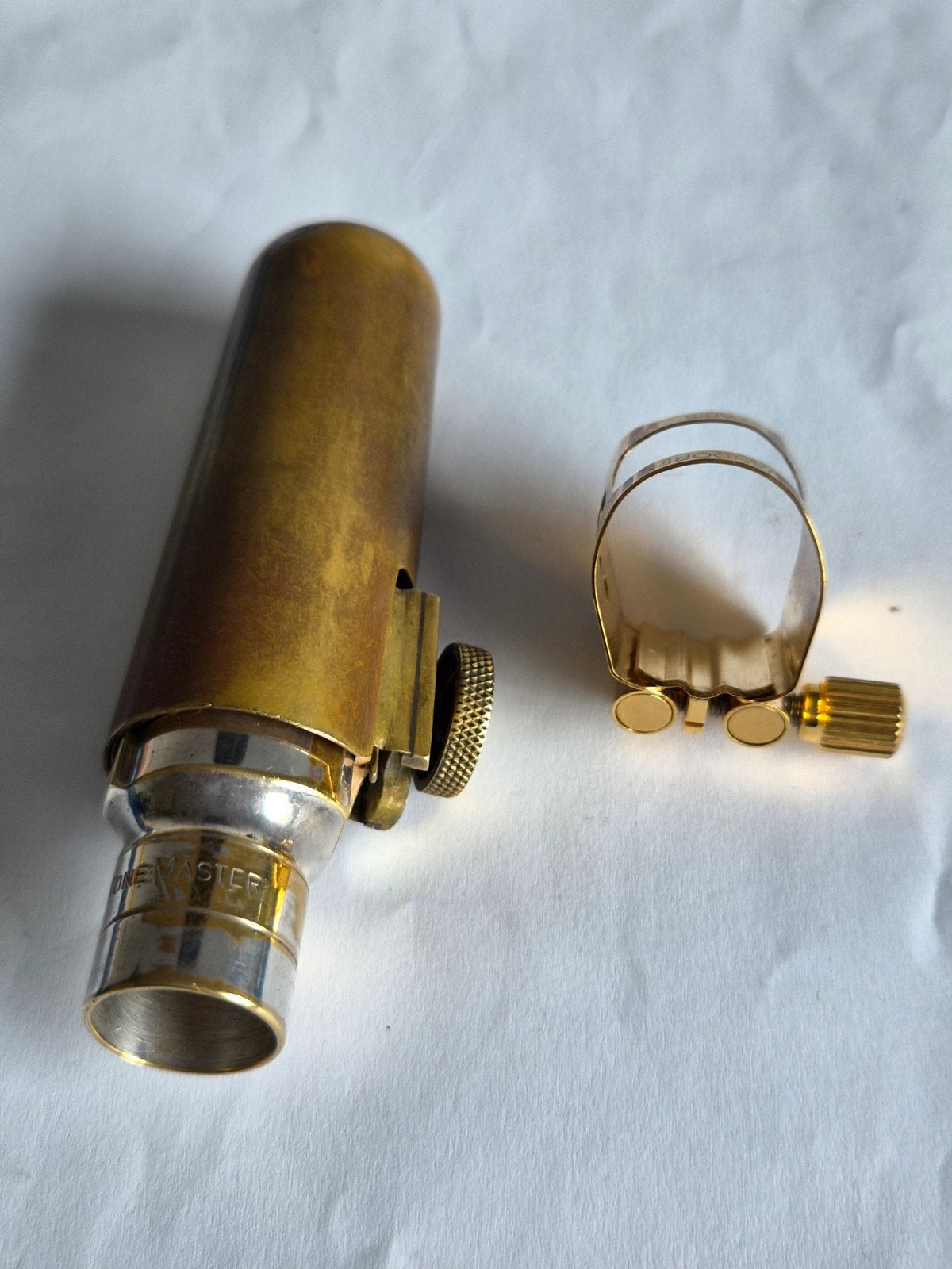 Otto Link STM 7* tenorsax mondstuk, verzilverd, jaren '80, Ophalen of Verzenden, Gebruikt, Tenor