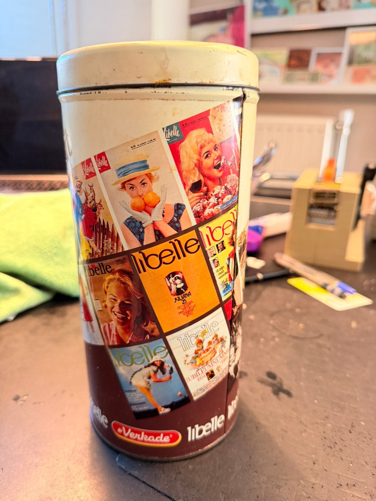 Vintage verkade beschuitbus, Verzamelen, Blikken, Ophalen of Verzenden, Zo goed als nieuw, Verkade