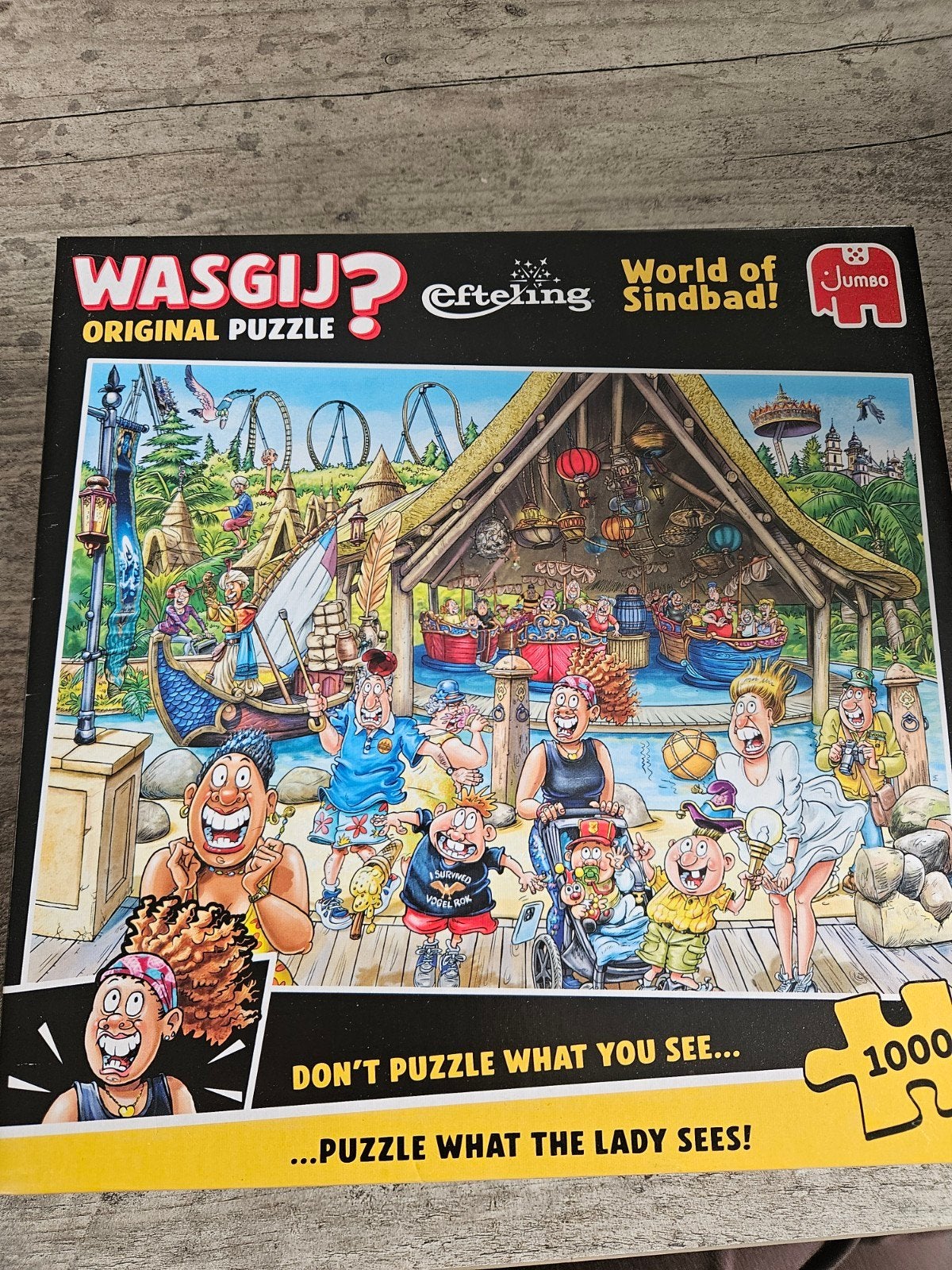 WASGIJ? Efteling World of Sindbad 1000 stukjes puzzel, Ophalen of Verzenden, 500 t/m 1500 stukjes, Zo goed als nieuw, Legpuzzel