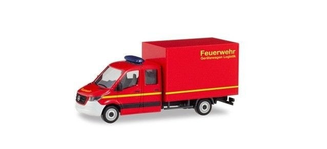 Mercedes Benz Sprinter D.k. Koffer Feuerwehr Herpa, Nieuw, Ophalen of Verzenden, Bus of Vrachtwagen, Herpa