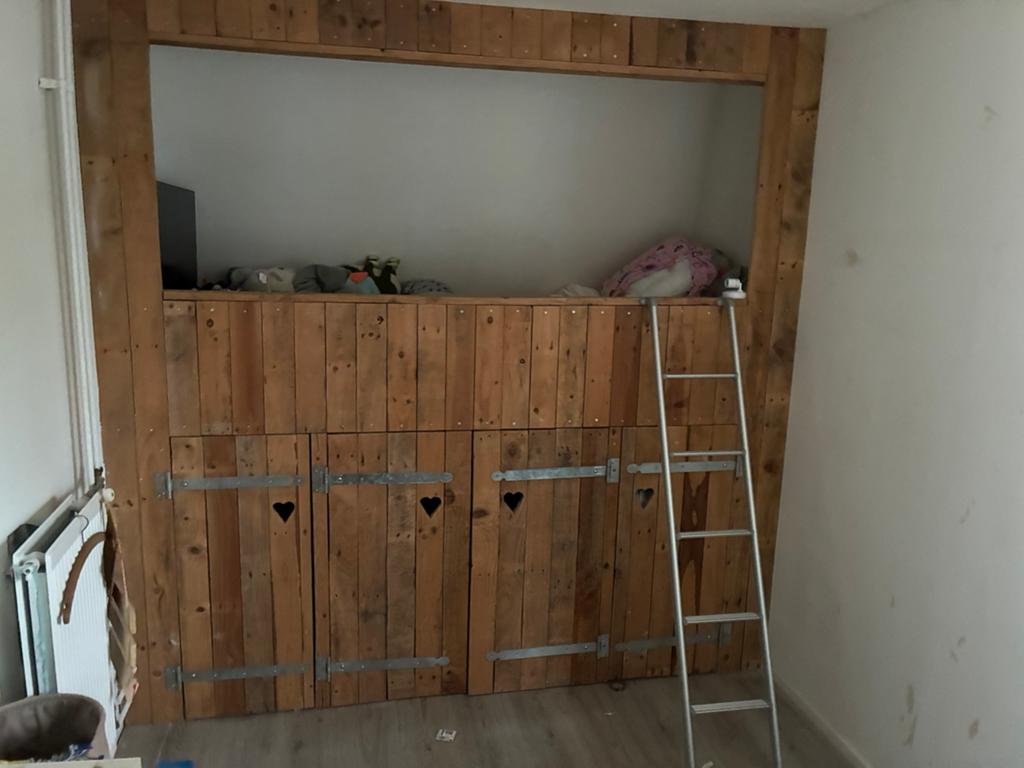 Hoogslaper inbouw, Ophalen, Gebruikt, Eenpersoons, 200 cm of hoger
